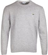 Lacoste Crew Neck Wool Sweater - Silver Chine